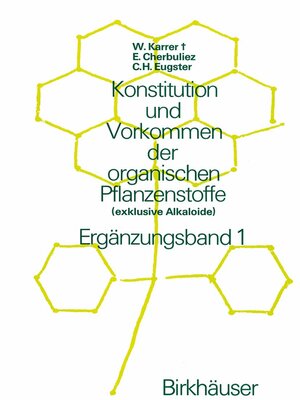 cover image of Konstitution und Vorkommen der organischen Pflanzenstoffe